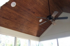 Wooden Ceiling in Screened Porch